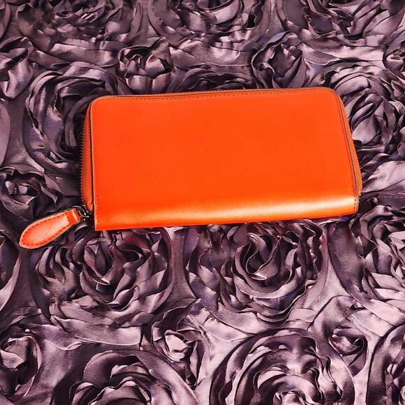 LOULU BIFOLD ZIPPER POCKET RED LEATHER WALLET - Picture 5 of 5